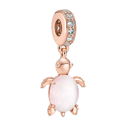 Charm-Anhänger Meeresschildkröte in Roségold Farbe - Charm Universe