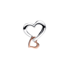 Cargar imagen en el visor de la galería, Charm Pandora Corazón Infinito en Filigrana en Dos Tonos - Charm Universo