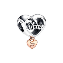 Charger l'image dans la galerie, Charm Coeur Je T'aime Ma Soeur - Charm Universe