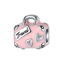 Laden Sie das Bild in den Galerie-Viewer, Charm Reisekoffer "Travel" Rosa - Charm Universe