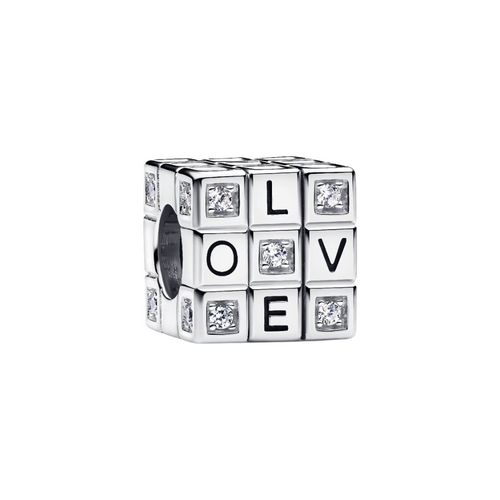 Charm Pandora Cubo de Juguete Móvil – Plata de Ley 925 con Detalles Articulados