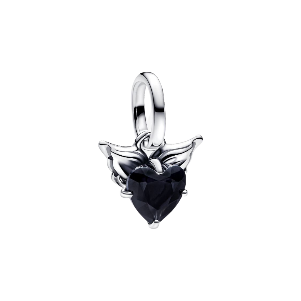 Mini Pandora ME Charm „Geflügeltes Herz“ – 925 Sterling Silber, leichtes und elegantes Design