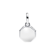 Laden Sie das Bild in den Galerie-Viewer, Mini Pandora Charm Gravierbares ME Türkis-Medaillon aus Sterlingsilber