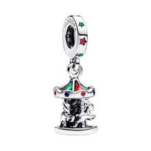 Cargar imagen en el visor de la galería, Charm Colgante Pandora Carrusel Giratorio Plata de Ley 925