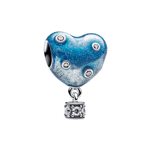 Charm pendentif montgolfière en forme de cœur Pandora en argent sterling 925