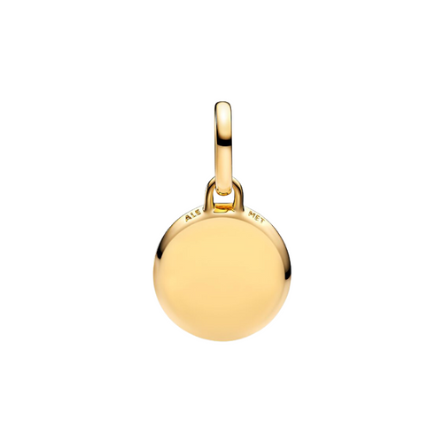 Charm Mini Medallón Grabable Pandora ME Verde con Recubrimiento en Oro de 14k