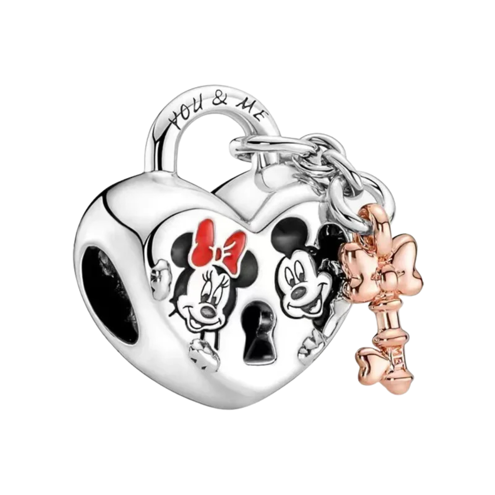 Charm Candado Mickey y Minnie Mouse de Disney - Charm Universo