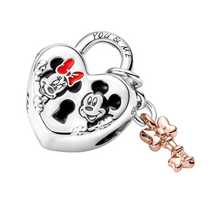 Cargar imagen en el visor de la galería, Charm Candado Mickey y Minnie Mouse de Disney - Charm Universo