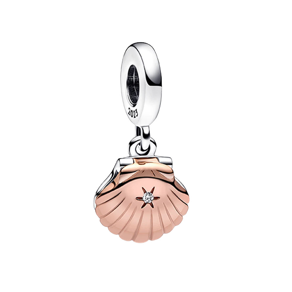 Charm Colgante Concha de Mar de Color Oro Rosa - Charm Universo