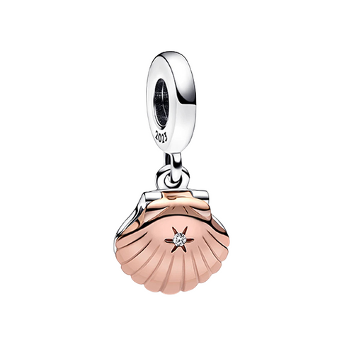 Charm Pandora Colgante Concha de Mar de Color Oro Rosa - Charm Universo