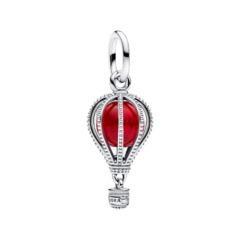 Charm Pandora Colgante Globo Aerostático de Cristal Murano y Plata de Ley 925