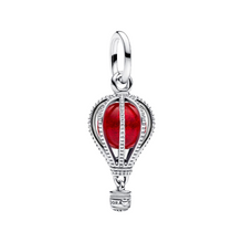 Laden Sie das Bild in den Galerie-Viewer, Charm Pandora Colgante Globo Aerostático de Cristal Murano y Plata de Ley 925