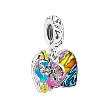 Charger l&#39;image dans la galerie, Charm pendentif Stitch &amp; Angel : Amour tropical - Charm Universe