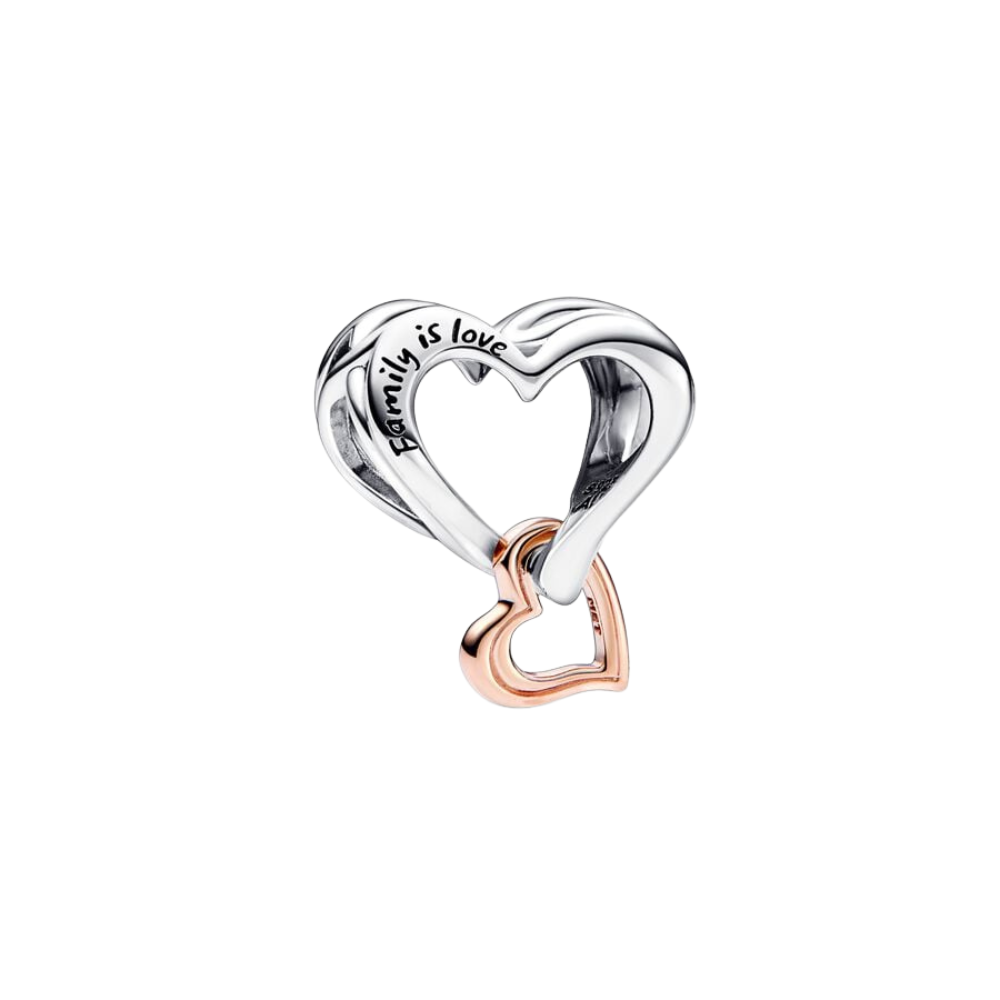 Charm coeur infini en filigrane bicolore - Charm Universe