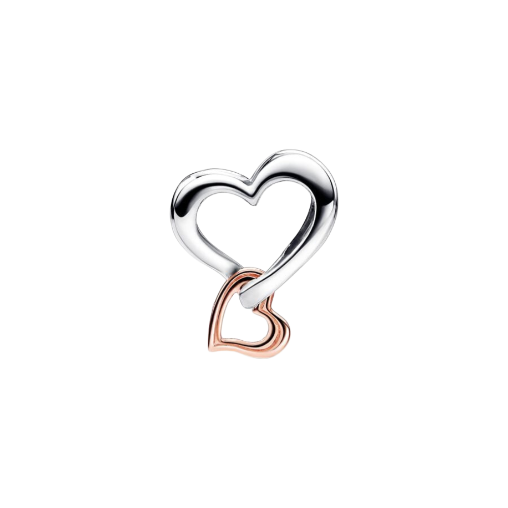 Charm coeur infini en filigrane bicolore - Charm Universe