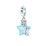 Charm Estrella Azul que se Ilumina 