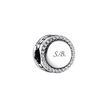 Carica l&#39;immagine nel visualizzatore di Gallery, Charm Pandora Botón Brillante Personalizable en Plata de Ley 925