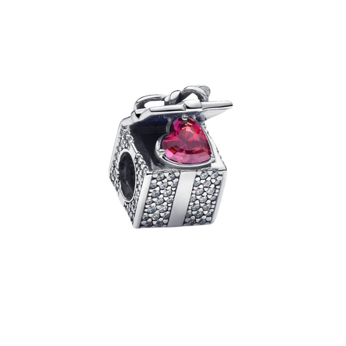 Charm Pandora Caja de Regalo Brillante en Plata de Ley 925