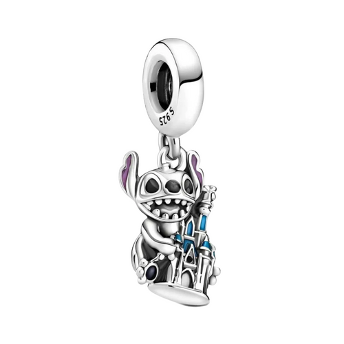 Charm Pandora Lilo y Stitch Castillo de Disney Plata de Ley 925