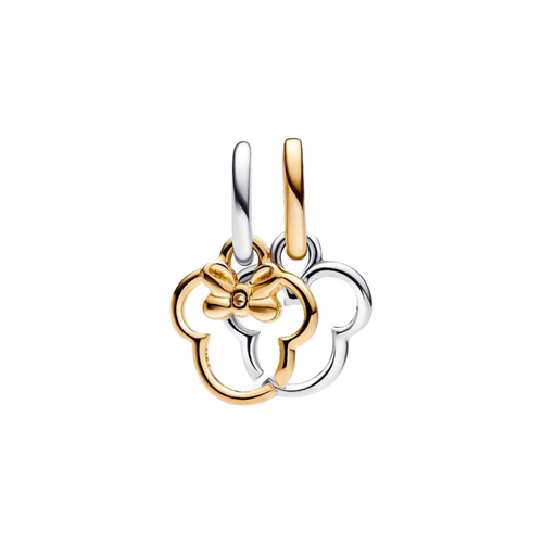 Charm Pandora Colgante Divisible Disney Mickey & Minnie – Plata de Ley 925 con Baño de Oro 14k
