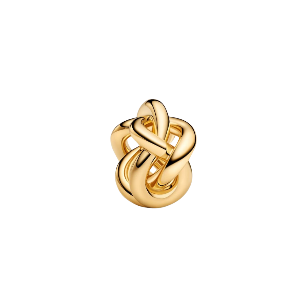Pandora Infinity Knot Charm – 925 Sterling Silber mit 14 Karat Vergoldung