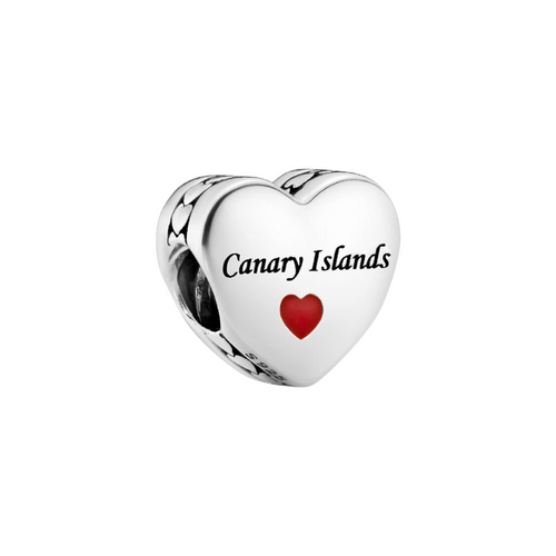 Charm Pandora Carte des Îles Canaries en argent sterling 925