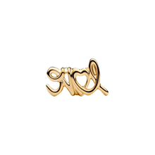 Cargar imagen en el visor de la galería, Charm Pandora Love Escrito a Mano con Recubrimiento en Oro de 14k – Joya Romántica