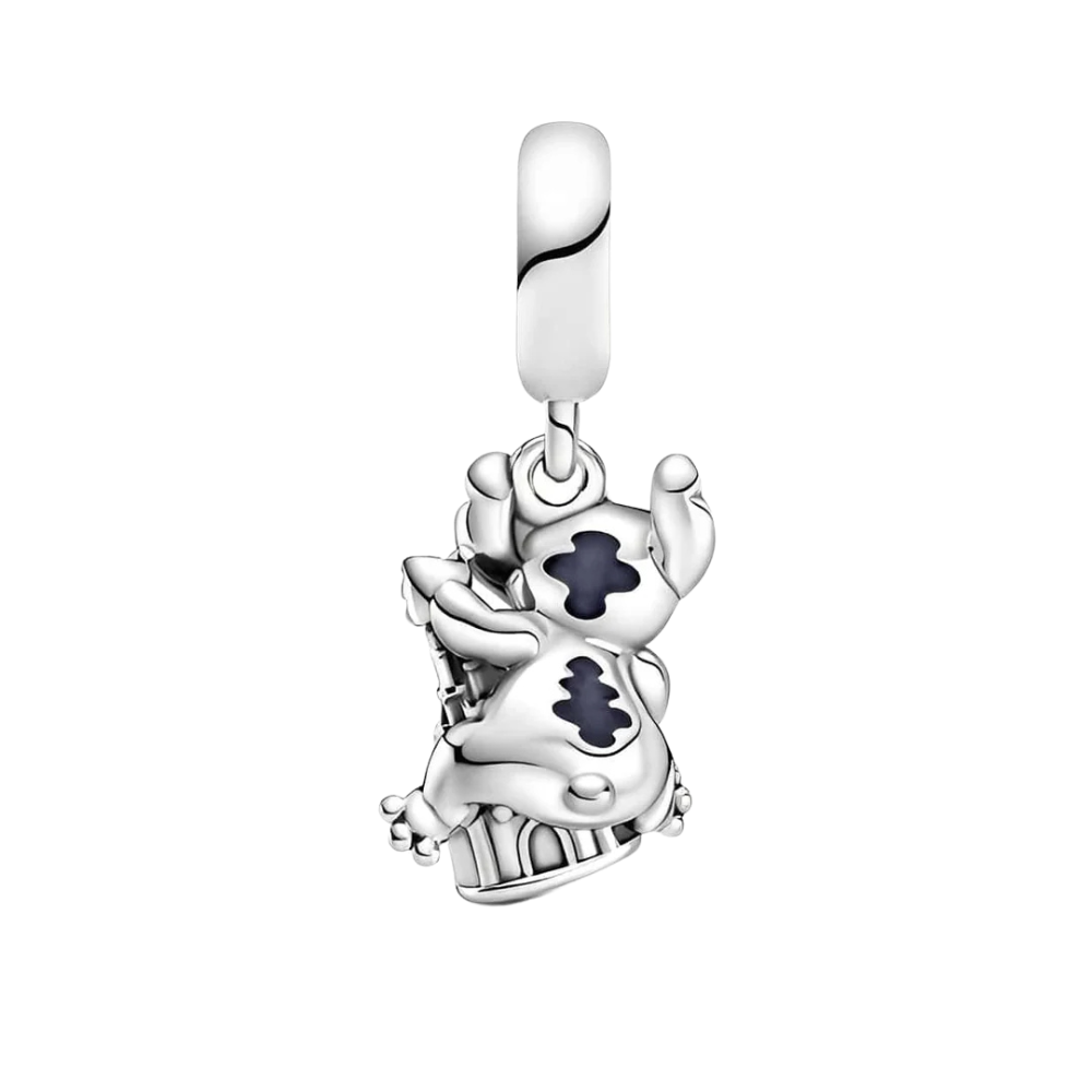 Charm Stitch Agarrando Castillo de Disney - Charm Universo