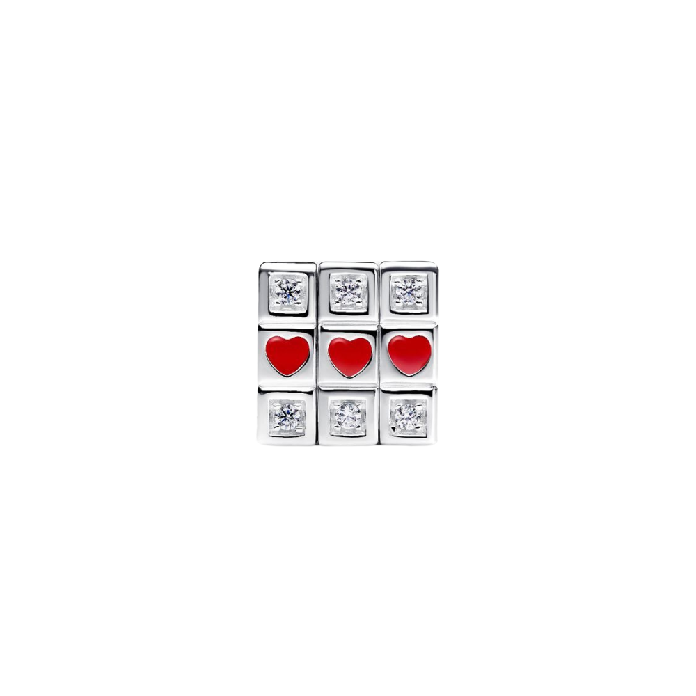 Charm Pandora Cubo de Juguete Móvil – Plata de Ley 925 con Detalles Articulados