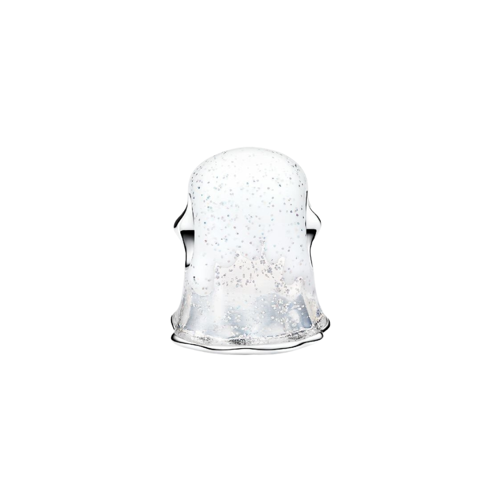 Charm Pandora Fantasma Boo Que Brilla en la Oscuridad en Plata de Primera Ley