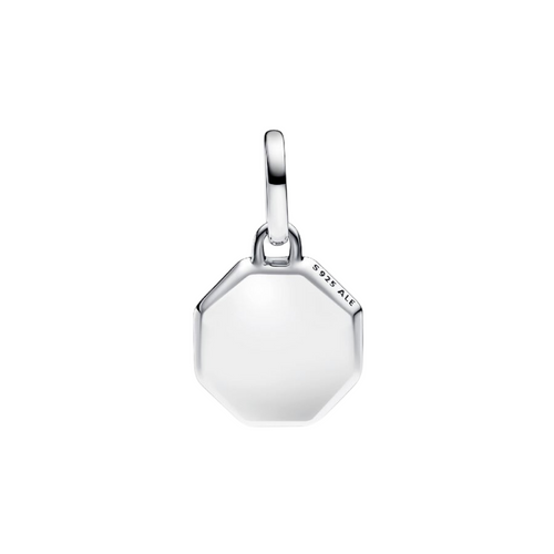 Mini Charm Pandora Medallón Grabable ME Turquesa en Plata de Primera Ley