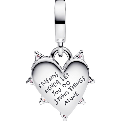 Charm Pandora Colgante Doble Amistad Opalescente en Plata de Primera Ley