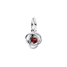 Cargar imagen en el visor de la galería, Charm Pandora Colgante Círculo Eternity Rojo – Plata de Primera Ley