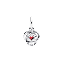 Cargar imagen en el visor de la galería, Charm Pandora Colgante Círculo Eternity Rojo – Plata de Primera Ley