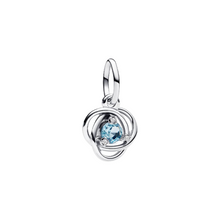 Cargar imagen en el visor de la galería, Charm Pandora Colgante Círculo Eternity Azul Agua Marina – Plata de Primera Ley
