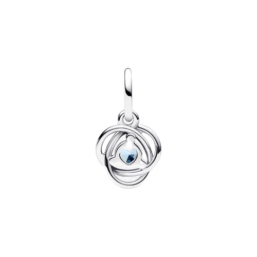 Charm Pandora Colgante Círculo Eternity Azul Agua Marina – Plata de Primera Ley
