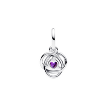 Cargar imagen en el visor de la galería, Charm Pandora Colgante Círculo Eternity Púrpura – Plata de Primera Ley