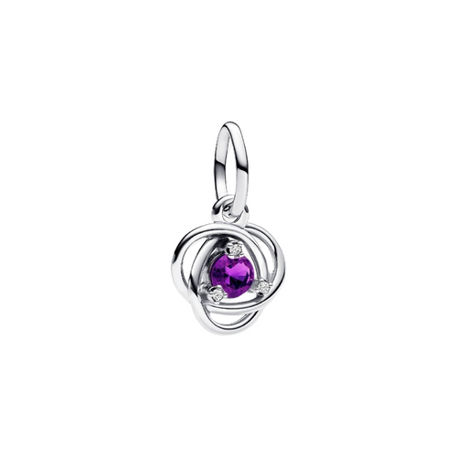 Charm Pandora Colgante Círculo Eternity Púrpura – Plata de Primera Ley