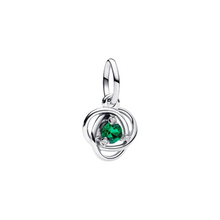 Cargar imagen en el visor de la galería, Charm Pandora Colgante Círculo Eternity Verde – Plata de Primera Ley