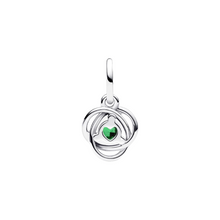 Cargar imagen en el visor de la galería, Charm Pandora Colgante Círculo Eternity Verde – Plata de Primera Ley