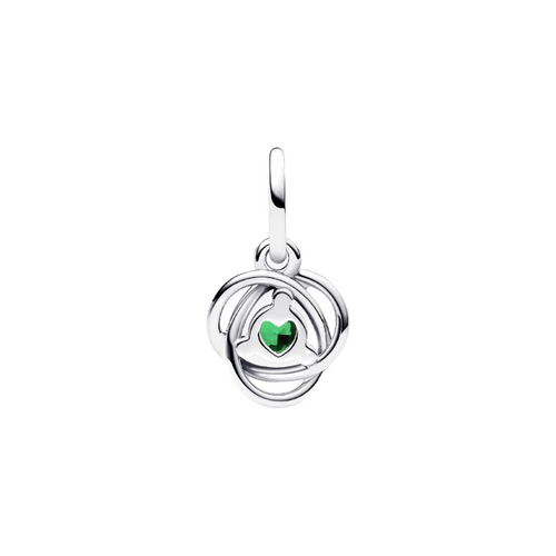 Charm Pandora Colgante Círculo Eternity Verde – Plata de Primera Ley