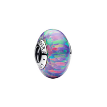 Cargar imagen en el visor de la galería, Charm Pandora Morado Opalescente en Plata de Primera Ley