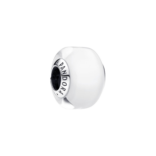 Mini Charm Pandora Cristal de Murano Blanco – Plata de Ley 925