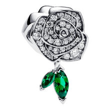 Cargar imagen en el visor de la galería, Charm Pandora Rosa Floreciendo Brillante en Plata de Primera Ley