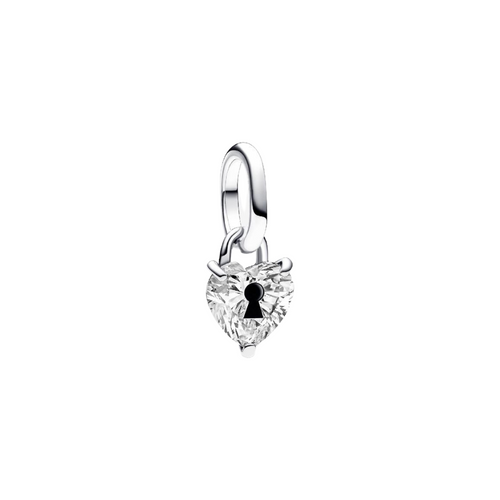 Charm Pandora Mini Colgante Cerradura Corazón – Plata de Primera Ley