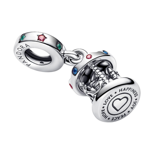 Pendentif carrousel rotatif Pandora en argent sterling 925