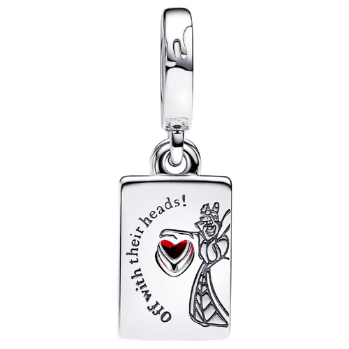 Charm Pandora Colgante Doble Reina de Corazones de Disney en Plata de Primera Ley