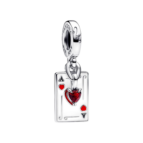 Charm Pandora Colgante Doble Reina de Corazones de Disney en Plata de Primera Ley