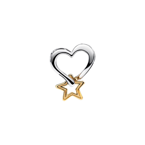 Charm Pandora Estrella y Corazón de la Suerte en Plata de Primera Ley y Baño de Oro de 14k