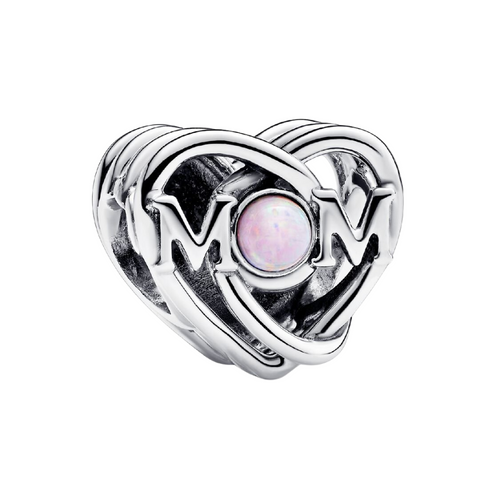 Charm Pandora Filigrana Corazón y Madre en Plata de Primera Ley